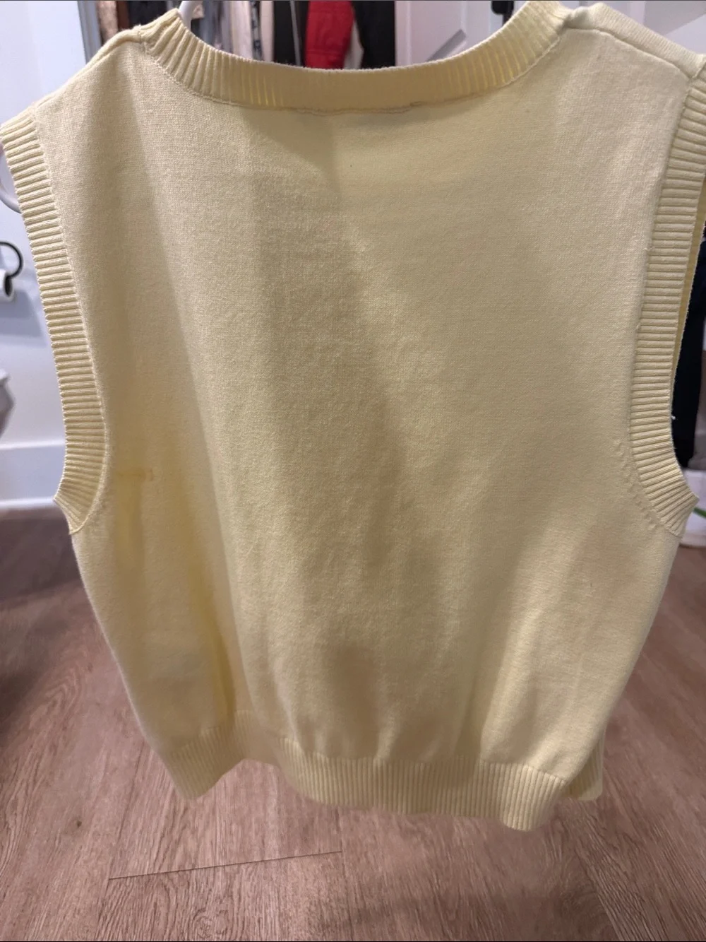 Zara Pale Yellow Sleeveless Knit Tank